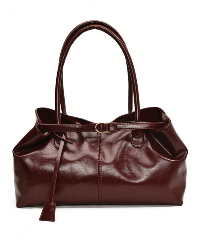 حقيبة يد نسائية سعة كبيرة، حقيبة كتف من جلد البولي